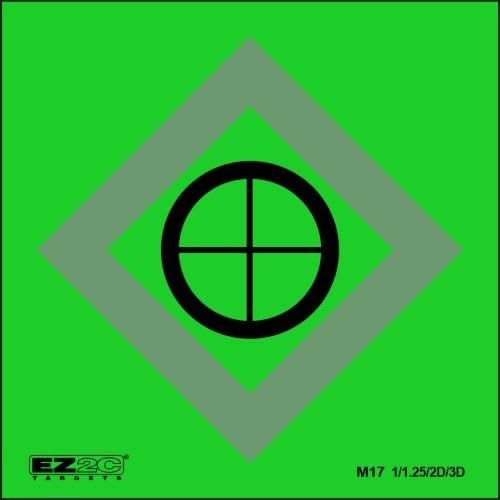 EZ2C Mini Shooting Targets, Bright Flourescent Self-Adhesive 3.5" x 3.5" (Tear-Off Pads of 25 or 100)