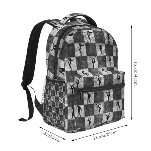 Black and White Checkered Hip Hop & Jazz Dance Backpack for Dancers