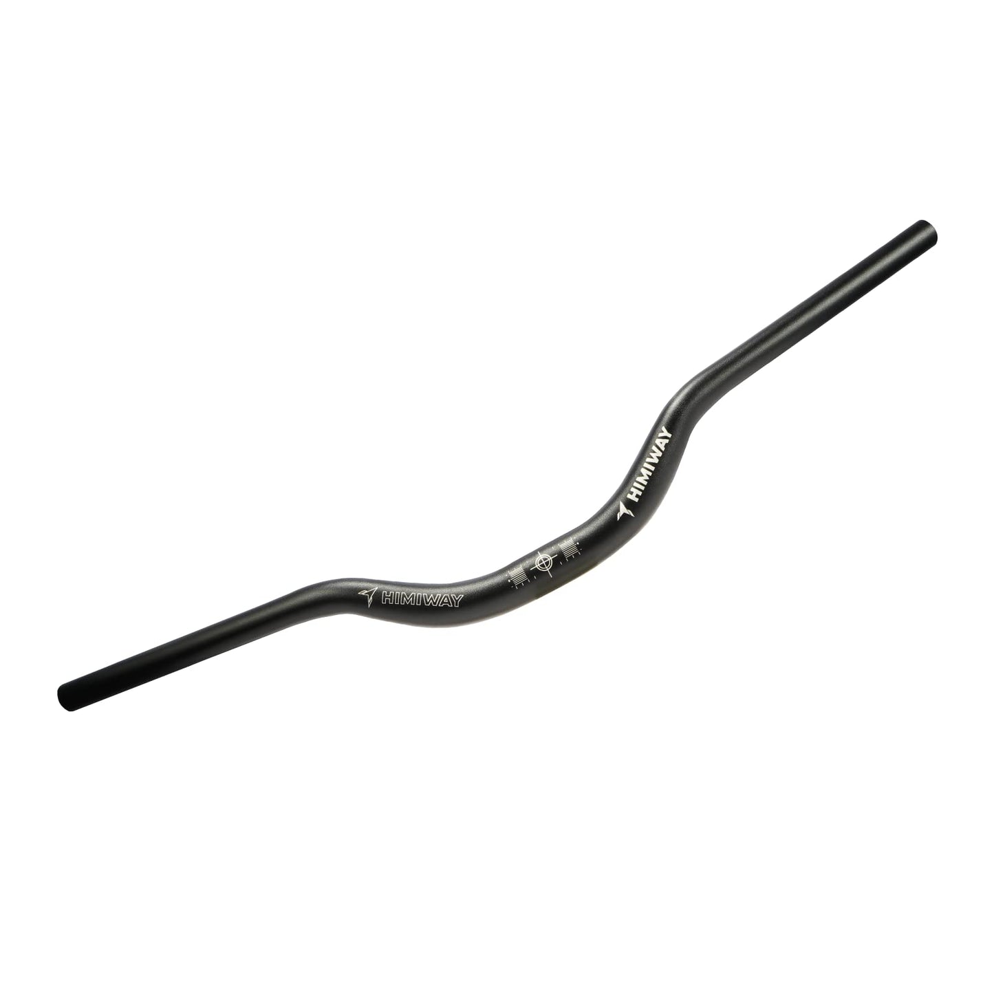 Himiway Mountain Bike Handlebars, Aluminum Alloy Riser Handlebar Mid Rise 50mm Diameter 31.8mm Length 720mm Extra Long Black Bicycle Handlebar for MTB, Road Bikes