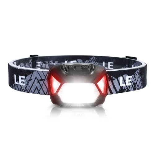 Lepro Waterproof LED Headlamp with 6 Modes, Black - Battery Not Included