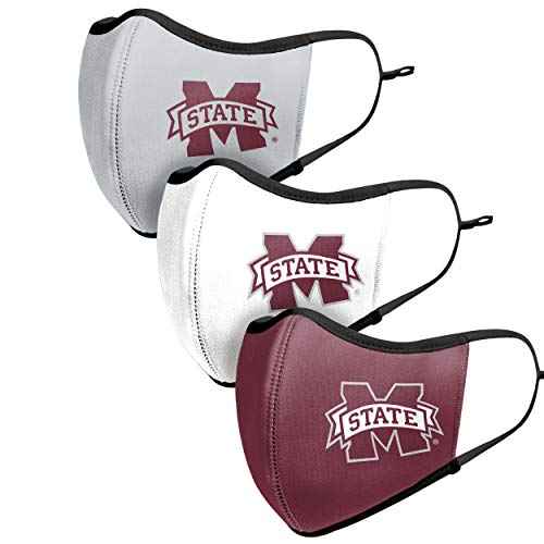 FOCO NCAA unisex-adult Ncaa Team Logo Sport Reusable Washable Fashion Face Cover Mask 3-pack