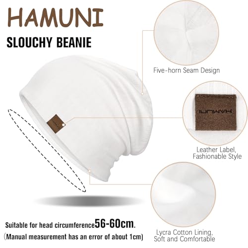 Slouchy Beanie for Men Women Soft Lightweight Running Beanie Hat Chemo Cap Skull Cap