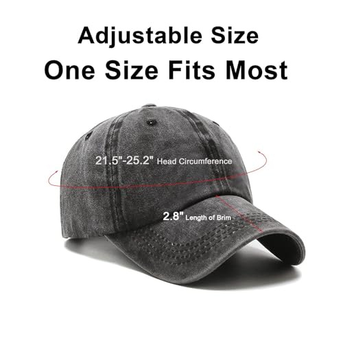 PFFY 2 Packs Vintage Washed Distressed Baseball Cap Golf Dad Hat for Men Women