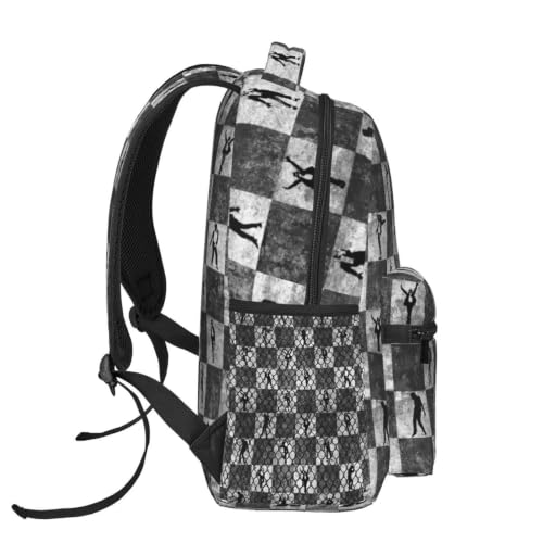 Black and White Checkered Hip Hop & Jazz Dance Backpack for Dancers