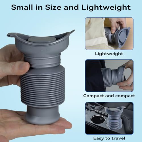 Pee Bottles for Men, Adjustable Emergency Urinal 750ml, Car Pee Bottle for Men and Women, Portable Toilet for Car, Shrinkable Personal Mobile Toilet,Urine Bottle, Travelling, Traffic Jams & Hiking