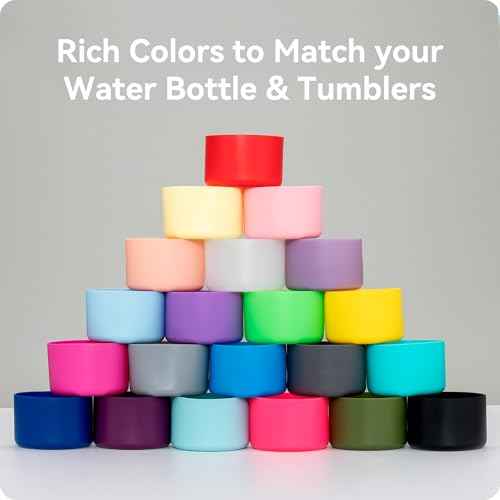 2 Pack Silicone Boot | Compatible with Hydro Flask, Owala, Yeti, Stanley & More | Fits 2.75-2.85" Bottom Bottles/Tumblers (12-40oz) | Anti-Slip | BPA-Free | Scratch & Noise Resistant