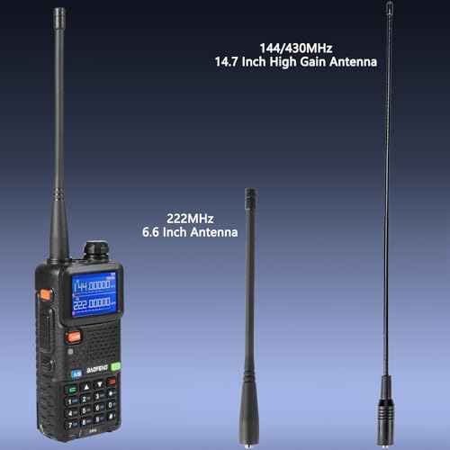 BAOFENG 5RM Ham Radio 10W Handheld Long Range 2 Way Radio UV-5R Upgraded Walkie Talkies, NOAA Weather Receiver, Type C Charging, 999CH Frequency Copy, Rechargeable 2500mAh Battery, Hiking Hunting Trip