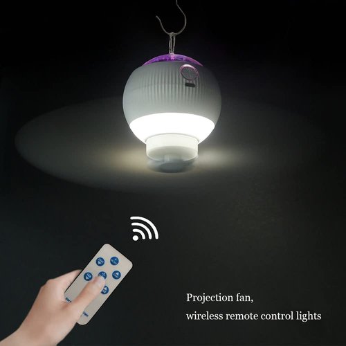 HEIVMIR USB Fan Light Rechargeable Outdoor Camping Light Portable Hanging Emergency Tent Fan Light