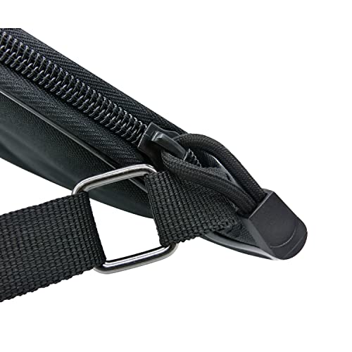 Black Tennis Bag with Padded Rackets Cover & Adjustable Shoulder Strap - 31x11.4 inches