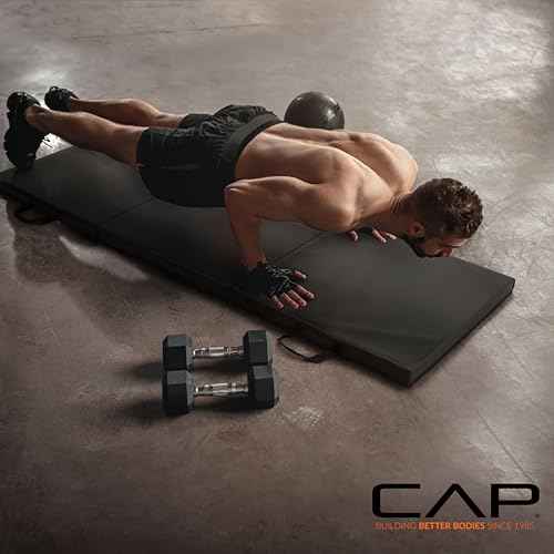 CAP Barbell All Purpose Folding Anti Tear Exercise Training Aerobic Fitness Gym & Gymnastics Balance Mat | Multiple colors