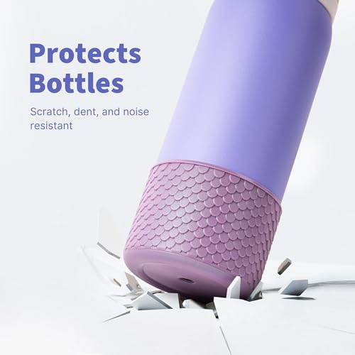 32 oz Silicone Water Bottle Boot for Owala - Purple Anti-Slip Protective Sleeve