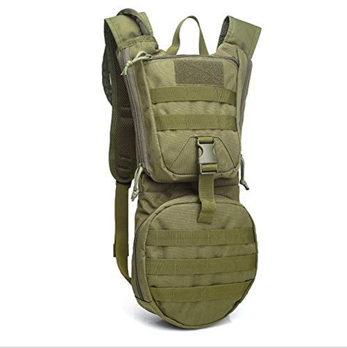 Tactical Molle Hydration Pack Backpack Running Hydration Vest Adjustable Shoulder Strap Water Backpack for Cycling, Hiking, Running, Climbing, Hunting, Biking (Green)