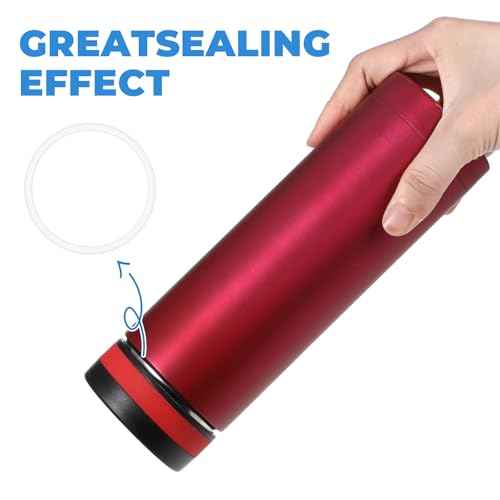 6pcs Gasket Replacement Silicone Lid Replacement Water Bottle Gasket Replacement with Tweezers for Hydroflask Hydro Flask Wide Mouth Lid Water Bottles Leak Proof O Ring Seal Ring 2.2inch