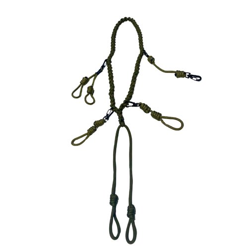 HuntEmUp Ultimate Round Braided Duck Call Lanyard – 4 Double Loops & Whistle Clip – Durable Paracord Goose Call Holder – Waterfowl Hunting Lanyard for Dog Trainers & Gun Dog Hunters
