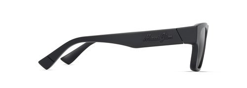 Maui Jim Kokua Rectangle Sunglasses, Matte Black/Neutral Grey Polarized, Large