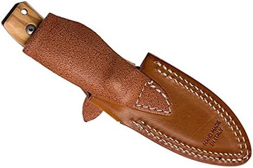 LionSTEEL M4 Fixed Blade FatCarbon Glow in the Dark Carbon Fiber Handle Scales, Full Extended Tang Construction, M390 Steel Blade, Triple Stitched Leather Sheath, KAVISO Exclusive