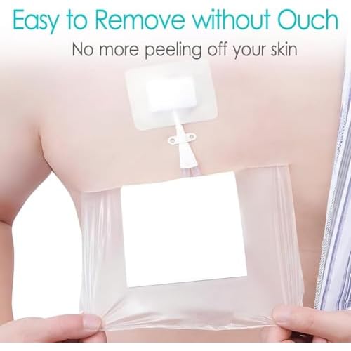12"x15.7" Waterproof Shower Cover Incision Bandages for Large Wound with No Glue On The Center Adhesive Transparent Shower Protector Post Surgical Water Barrier Guard Pack of 7