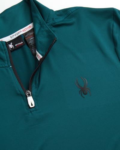 Men's Quarter Zip Athletic Pullover - Moisture Wicking, Size Medium - Spearmint