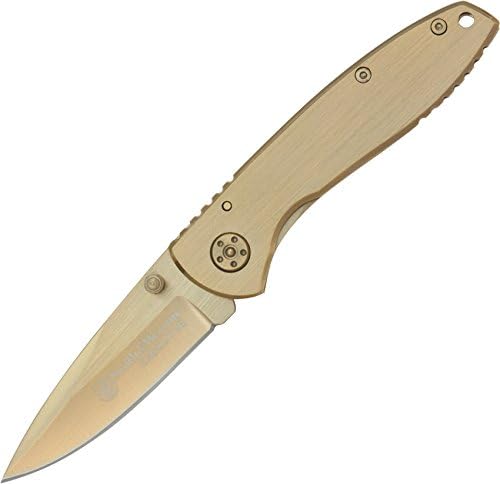 Smith & Wesson Executive CK110GL 6.8in High Carbon S.S. Folding Knife with 2.8in Drop Point Blade and Aluminum Handle for Outdoor, Tactical, Survival and EDC