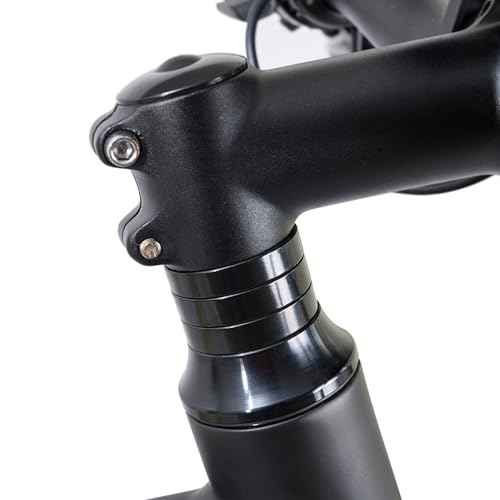 Quacc 6 PCS Headset Spacers 1 1/8" Aluminum Alloy Bike Headset Spacers for MTB BMX Road Bikes 2mm 3mm 5mm 10mm (Black)