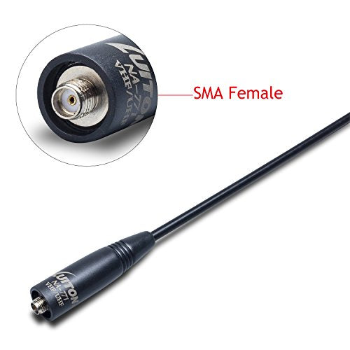 15.6-Inch VHF/UHF Radio Antenna for BaoFeng Walkie Talkies - SMA-Female, 1 Pack