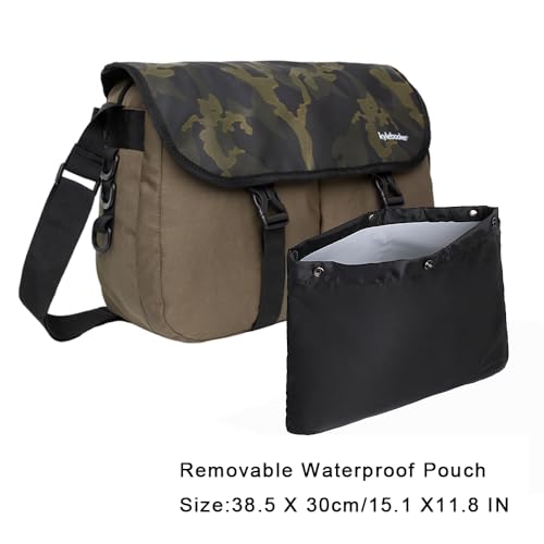 Kylebooker Green Fly Fishing Tackle Bag Crossbody Shoulder Tackle Bag