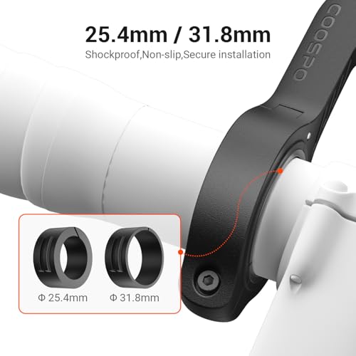 CooSpo Bike Computer Out Front Mount MT5, Compatible with Garmin, Bike Computer Mount Adapter for Handlebar 25.4mm/31.8mm