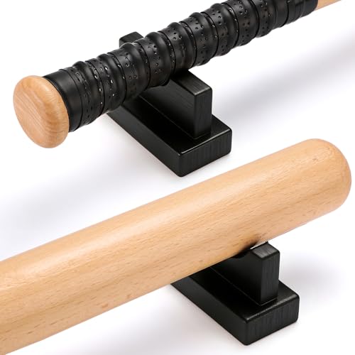 TOBWOLF Baseball Bat Display Stand - Black Desktop Horizontal Holder - Variation of This Listing