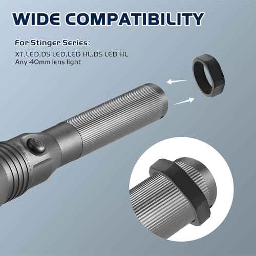 Silica Gel Anti Roll Ring Replacement for Streamlight Stinger Flashlight - 75702 Flashlight Accessories Fit Any 40mm Lens Light