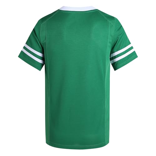 X-Large White Stripe Kelly Green American Football Jersey for Men Unisex Replica Sports Shirt
