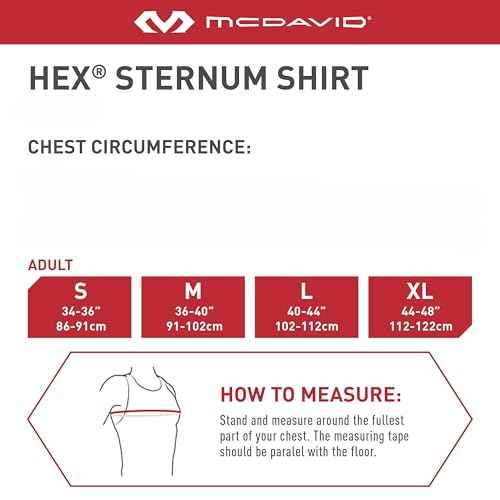 McDavid Chest Protector Baseball Heart Guard Sternum Protection for Adults. Compression Shirt with HEX Padded Shirt