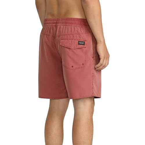 Volcom Mens 17" Elastic Waist Surf Swim Trunks ? Quick-Dry Boardshorts with Drawstring and Back Pocket