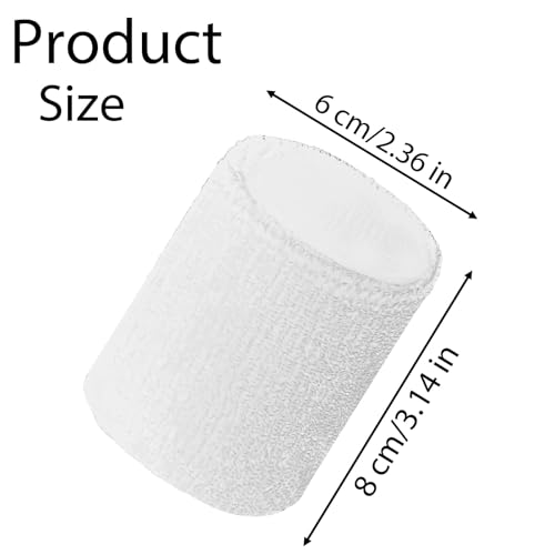 White 12 PCS Sports Wristbands Sweat Absorbent for Basketball Tennis Running