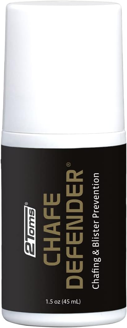 2Toms Chafe Defender, Military-Grade Anti-Chafe and Blister Prevention, All-Day Waterproof and Sweatproof Protection from Chafing and Skin Irritation, 1.5 Ounce Bottle