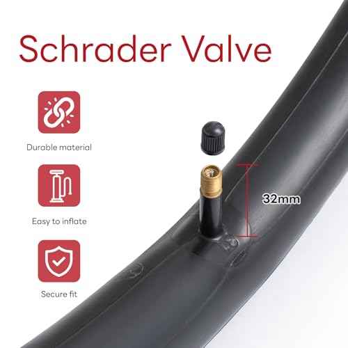 26x1.50 26x1.75 AV32mm Inch Bike Tube, 26" Replacement Bicycle Tube (Single), Reliable 26 x 1.50-1.75 Bike Inner Tube Schrader Valve for City/Road/Cruiser/Mountain Cycling Scenarios