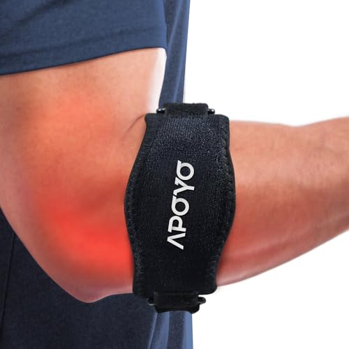 APOYO Tennis Elbow Strap Support One Size Black for Men & Women
