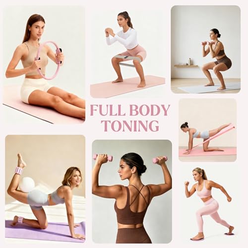 Pink Ankle and Hand Weights for Pilates Kit - Home Workout
