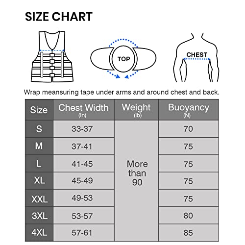 Adult USCG Approved Water Sports Life Jacket - Red, Large