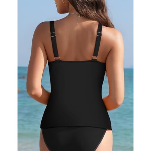Women's Tankini Top Swimwear Top Only Tummy Control Bathing Suit Top Modest Swim Tank Tops No Bottom