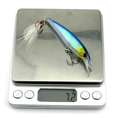 10pcs Minnow Fishing Lures Kit - Hard Baits with Treble Hooks, Bright Colors
