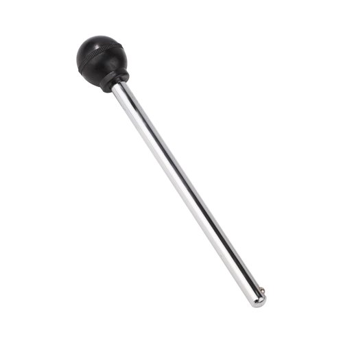 Weight Stack Pin, 3/8in Diameter 4.4in Locking Space Round Durable Heavy Duty Drop Set Dropset Weight Plate Selector Pin Extender Pin Exercise Machine Accessories Parts for Gym Family(Black, Silver)