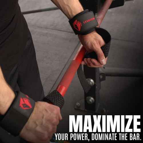 Ekkovision Weight Lifting Straps With Cuffed D Ring, Wrist Support for Men, Heavy Duty Thick Comfortable Lifting Straps, Secure Fit, Enhanced Grip, Straps for Weightlifting & Gym Training, Black