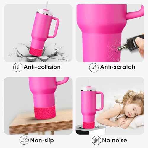 for Stanley Cup Accessories,Leropard Engraved Silicone Boot for Stanley Cup 40oz 30oz 20oz & Hydro Flask 12-24oz,Stylish Bottom Protector Cover Sleeve for Yeti/Simple Modern/Owala Bottle