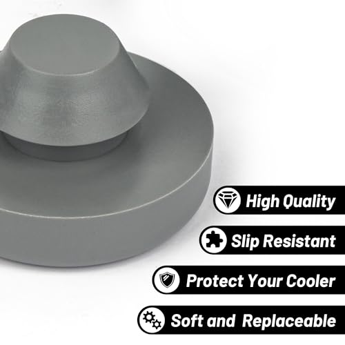 4 Pack Non-Slip Rubber Cooler Feet Replacement for 20-145Qt Coolers