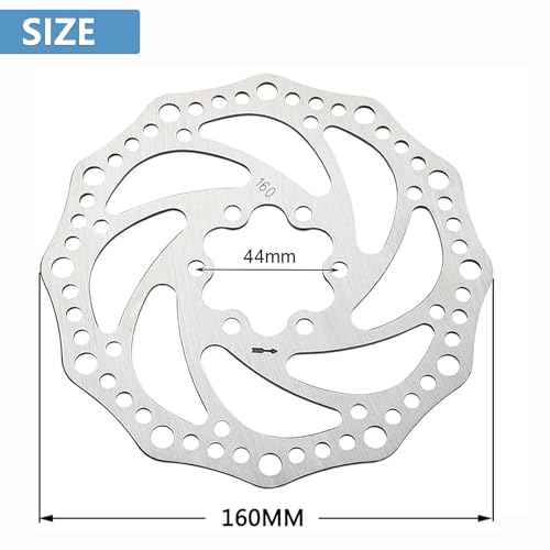 160mm Brake Disc, Stainless Steel Rotor for Bicycle Brakes, Ideal for Road and Mountain Bikes Cycling