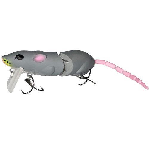 Proaovao Topwater Fishing Rat Lures for Bass Whopper Plopper Lures Kit Propeller Bass Lure Topwater Crankbaits with Floating Rotating Tail Tractor for Bass (AH8515N- 3.35'' 0.53oz)