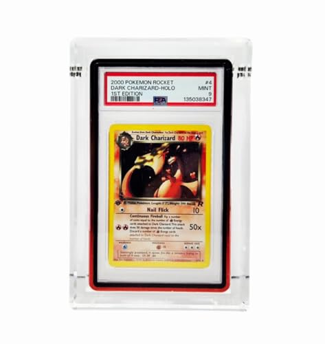Acrylic Card Display Case for PSA & CGC Graded Cards with Bumper - Thick UV Protection
