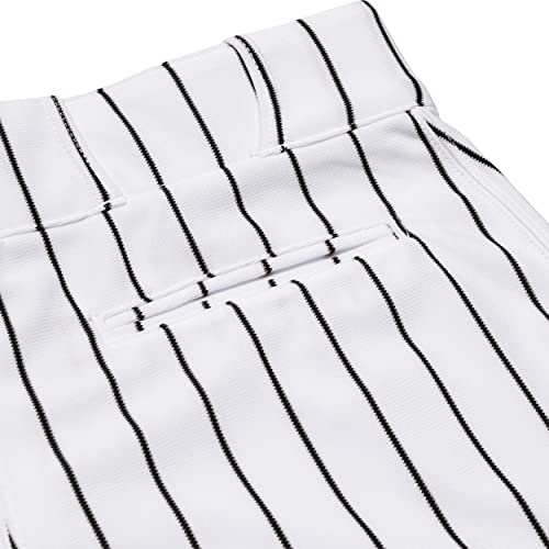 Champro Mens Triple Crown Baseball Knickers with Pinstripes - Small White & Black