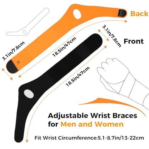 Wrist Brace for Women Men, Ultra-Thin Elastic Wrist Support Brace for Work, Sleep, Sport, Carpal Tunnel Brace Right Hand for Tendonitis, Arthritis, Pain Relief, Sprains (Right)
