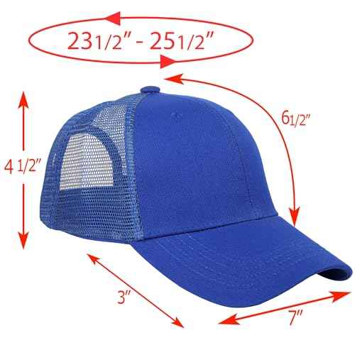 Falari Trucker Hat Baseball Cap Structured Plain Design 6 Panel, Adjustable Size